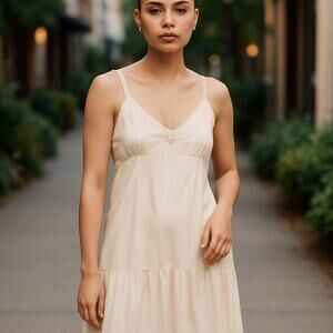 Vintage Camisole & Full‎ Length Petticoat Or Slip Laces Trim Cottagecore Grannyb